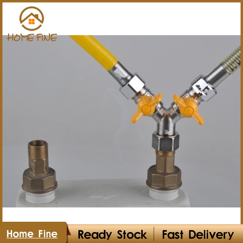 Van Chia Ống Gas Bằng Đồng Thau Tự Nhiên Hình Chữ Y