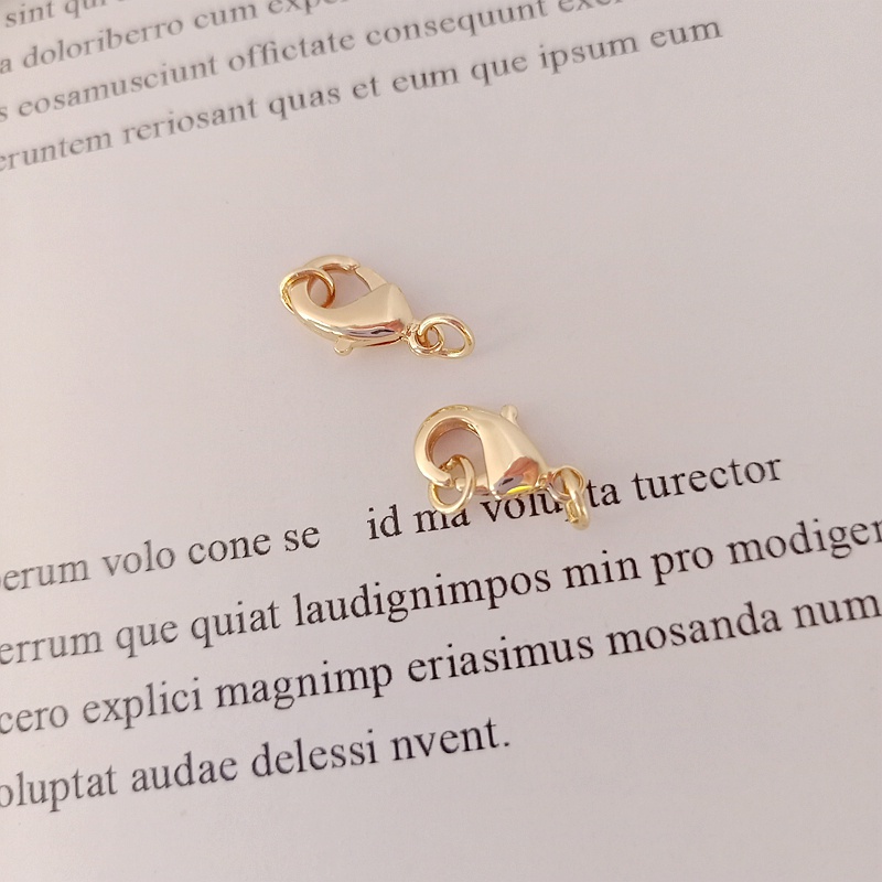 Móc Khóa Càng Cua Mạ Vàng 14K 5*10mm Chuyên Dụng Làm Đồ Trang Sức diy