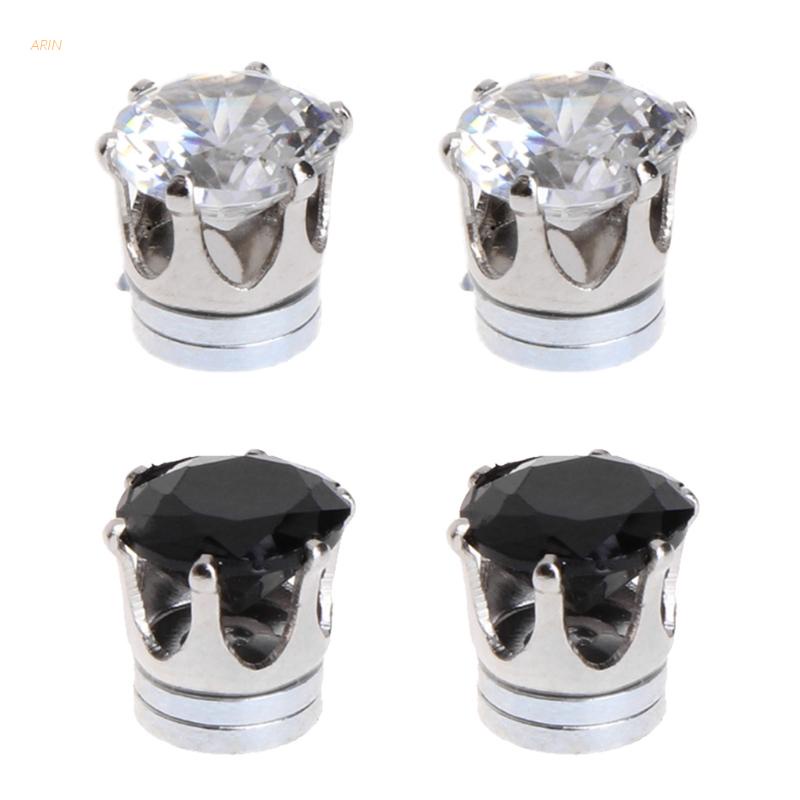 Khuyên tai nam châm đính đá zircon không cần xỏ lỗ cho nam và nữ