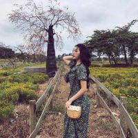 Túi cói hoa cúc họa mi trắng