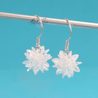 Bông tai nữ bạc đẹp ,khuyên hoa tai hoa tuyết móc câu bạc 925 trang sức cao cấp Minh Thoa JEWELRY