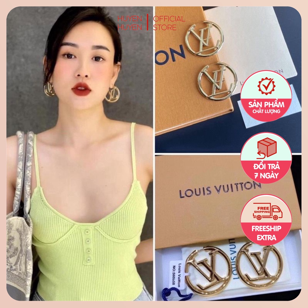 Hoa tai LV sang chảnh cá tính size to