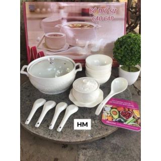 BỘ THỐ SỨ HOA SEN CAO CẤP GLUCERNA. hàng đẹp mẫu độc giá bèo là đây mấy chế ơi!