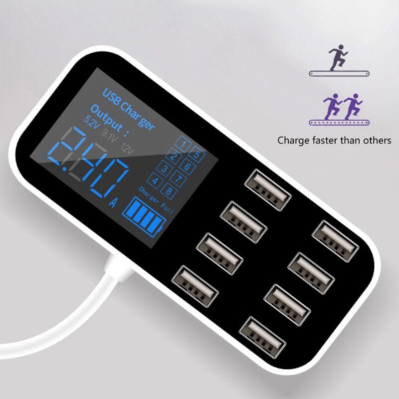 Củ Sạc Nhanh 8 Cổng Cho Điện Thoại