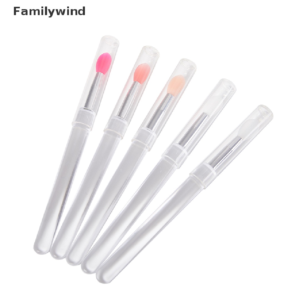 [Hàng mới về] Set 2 cọ tô son môi bằng silicone kèm nắp chống bụi tiện dụng