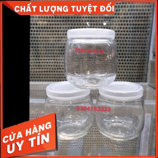 FREESHIP Set12 Hũ sữa chua thủy tinh 200ml Béo Kèm nắp