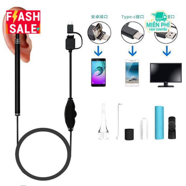 DỤNG CỤ LẤY RÁY TAI CAO CẤP CÓ CAMERA NỘI SOI HD VISUAL EARPICK