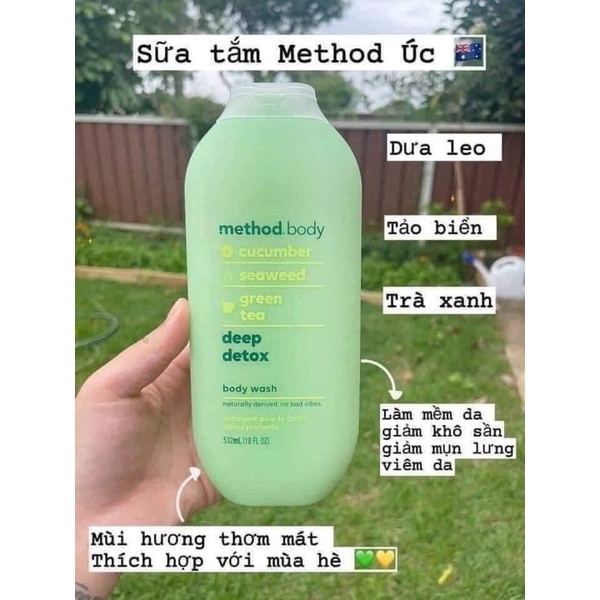 Sữa tắm Organic Method Body 532ml hàng Úc air