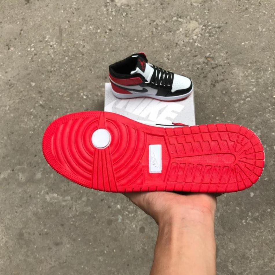 Giày Jordan 1 retro high og bred toe, Giày thể thao Jd1 cao cổ đen đỏ nam nữ full box bill | WebRaoVat - webraovat.net.vn