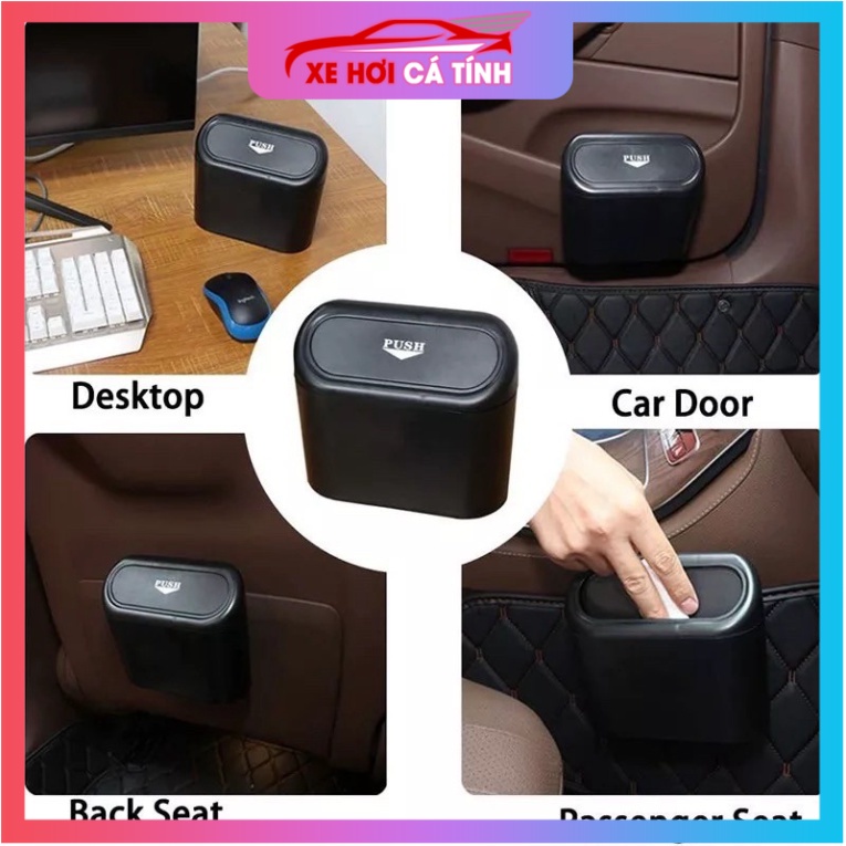 Thùng Rác Mini Để Trên Xe Ô Tô, Hộp chứa Rác Đa Năng tiện dụng có sẵn kẹp tiện dụng