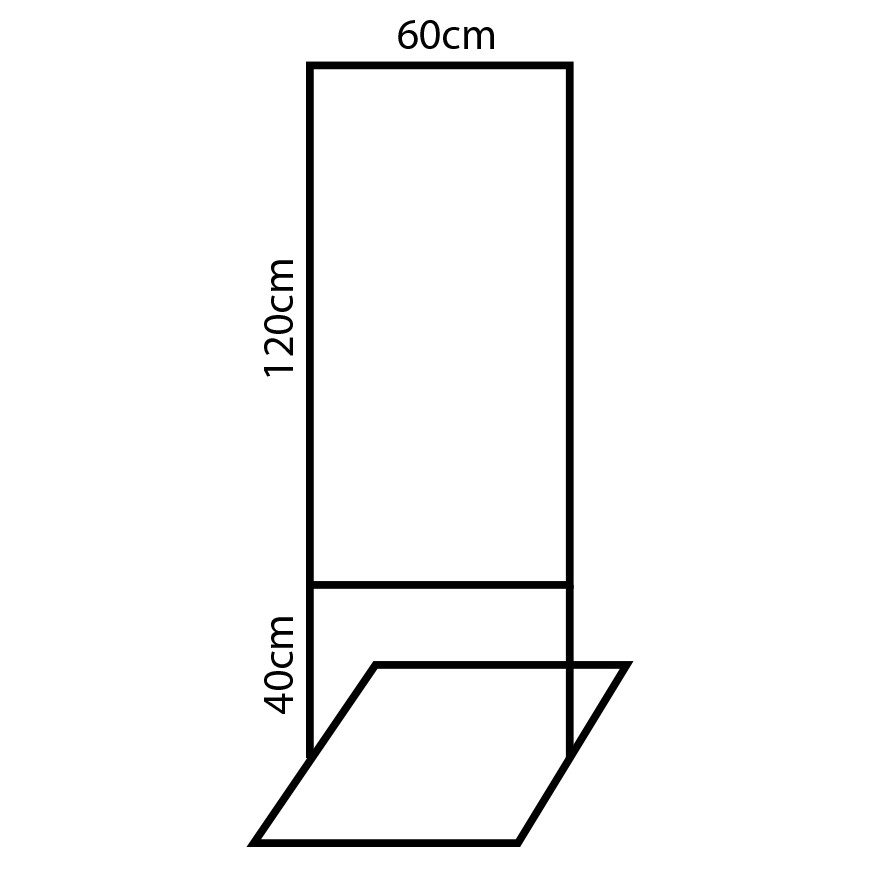 standee sắt 60x160cm sơn đen