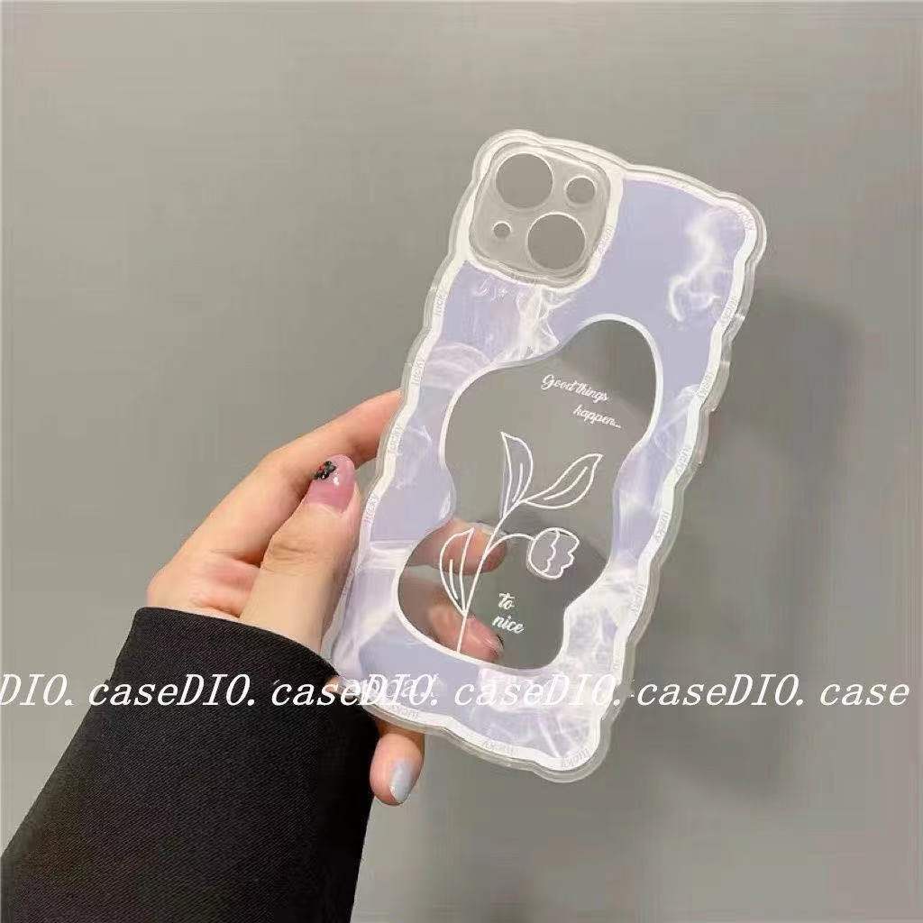 Ốp Điện Thoại Trong Suốt Họa Tiết Lá Cho Iphone 13 Pro Max 12/ 11/ XS/ XR/ X/ 8/ 7/ 6/ 6s/ Plus SE2020
