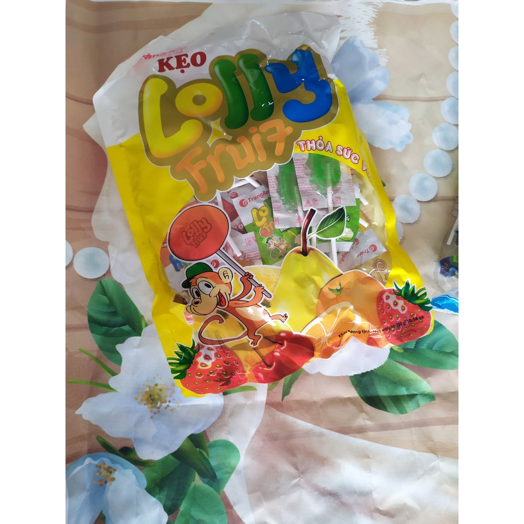 Kẹo mút dẹp trái cây Lolly 336g