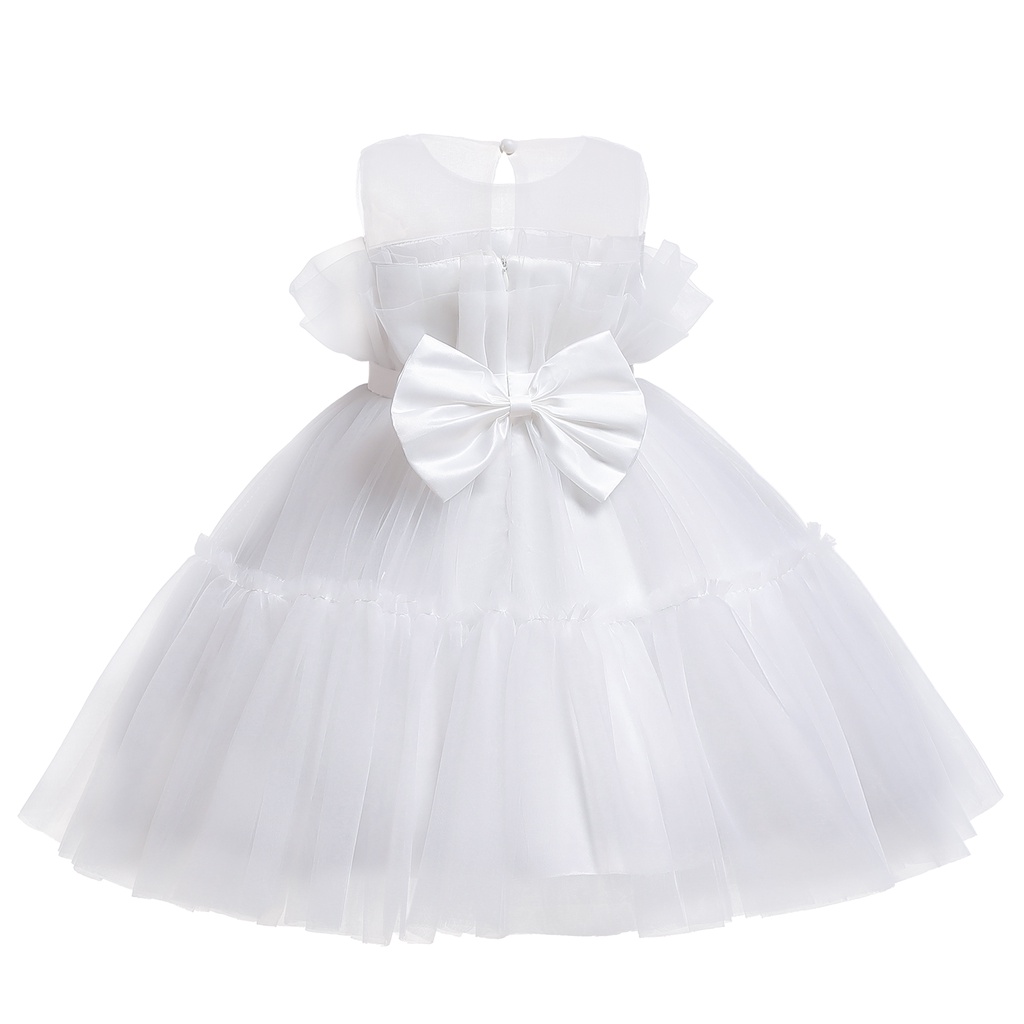 Đầm Công Chúa Phối Ren Hoa Cho Bé Gái 1-5 Tuổi