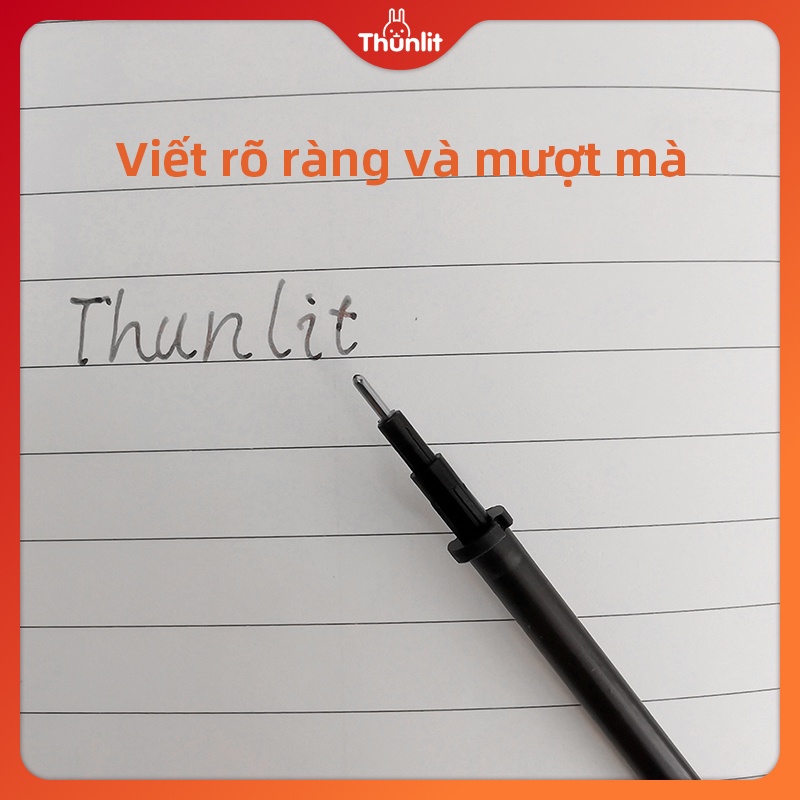 Set 10 ruột bút mực đen Thunlit ngòi 0.5mm có thể xóa được tiện dụng