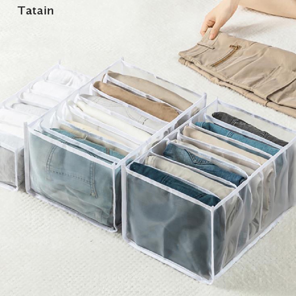 Hộp vải chia 7 ngăn Hộp đựng quần jean áo sơ mi thun cộc tay mùa  /Hộp Đựng Quần