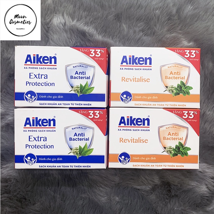 Xà Bông Cục Aiken Sạch Khuẩn 90g Tặng 30g