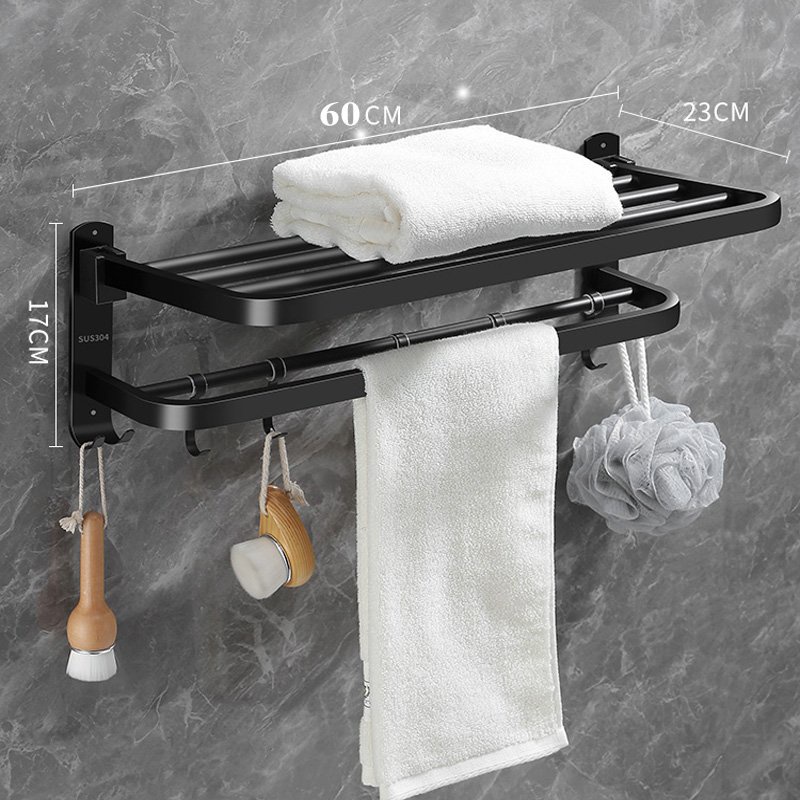 Giá Treo Khăn Nhà Tắm, Kệ Để Đồ Nhà Tắm Gắn Tường Inox Không Gỉ SUN.Z