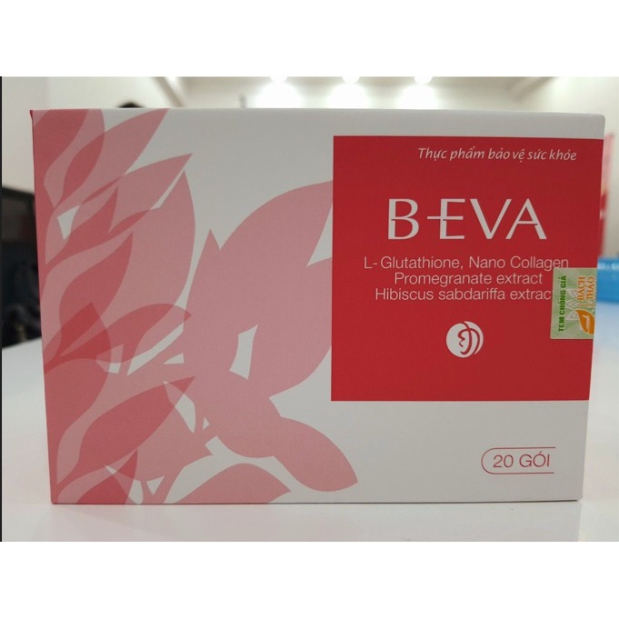 (CHÍNH HÃNG) B-Eva – bột uống làm trắng da từ sâu bên trong 20 gói