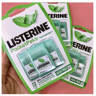 Miếng ngậm thơm miệng Listerine Pocketpaks (Vĩ 3 hộp x 24 miếng)