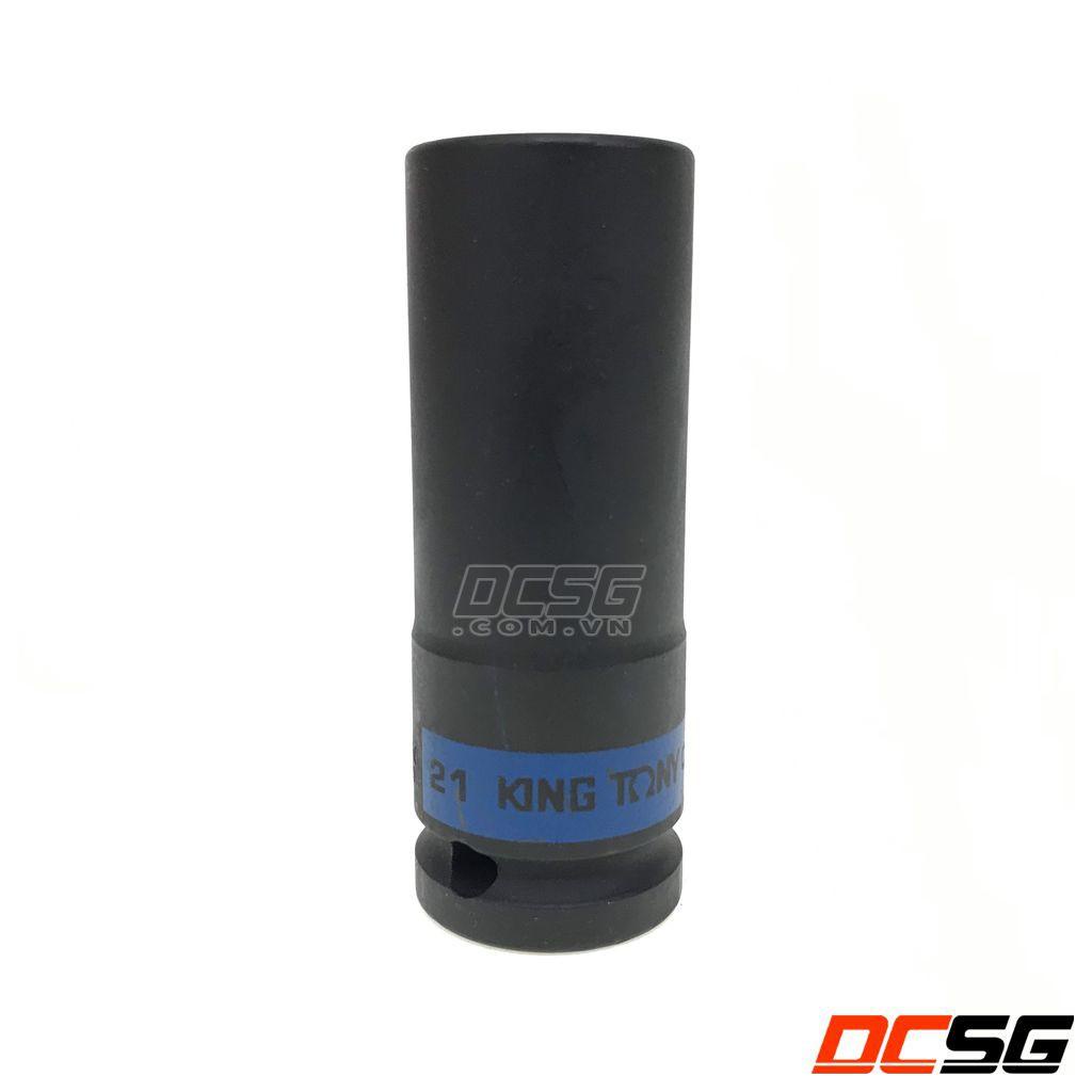 Đầu tuýp 12 cạnh 10-21mm chuôi 1/2&quot; đen dài Kingtony | DCSG