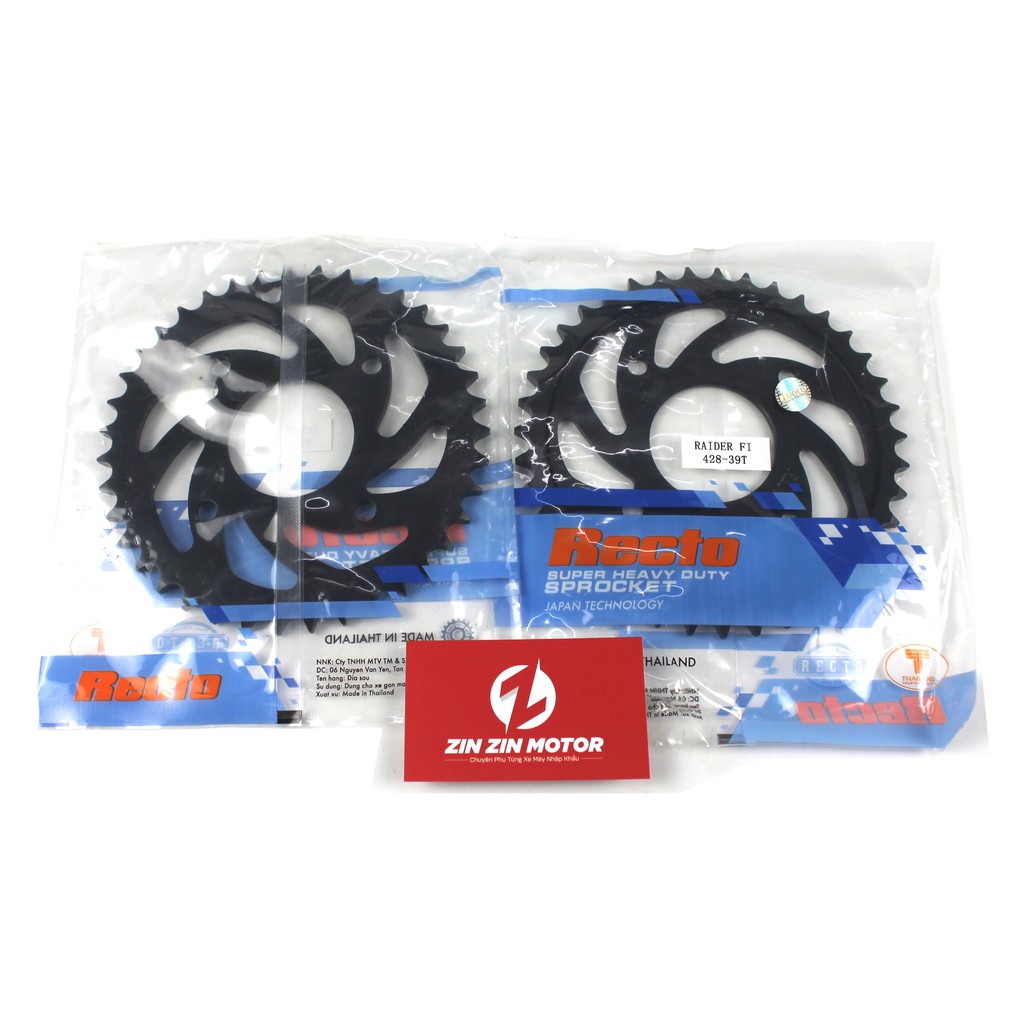 Đĩa Tải Recto 39T Cho Satria Fi, Raider Fi - Zin Zin Motor