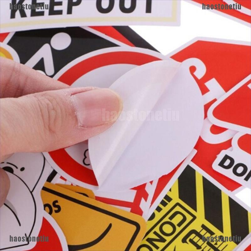 Set 50 Miếng Dán Cảnh Báo An Toàn In logo graffiti