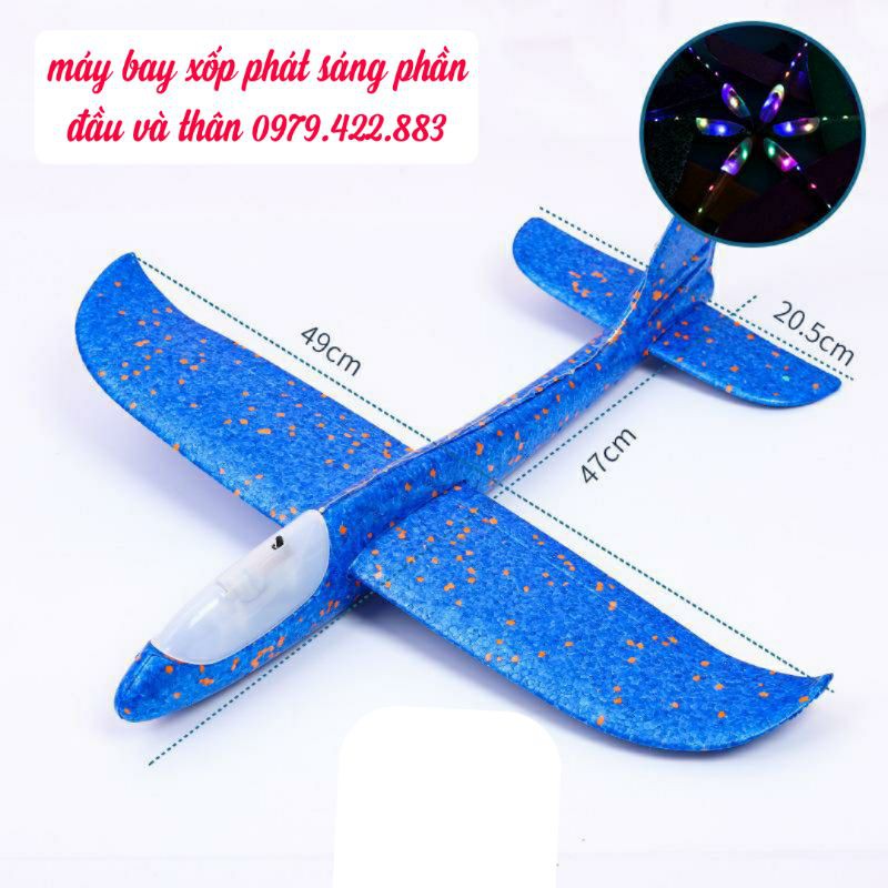 Máy bay xốp có đèn led phát sáng