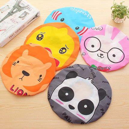 Mũ tắm chùm đầu, chụp tóc chống thấm tiện lợi, nhiều họa tiết Huyna Mart NT11