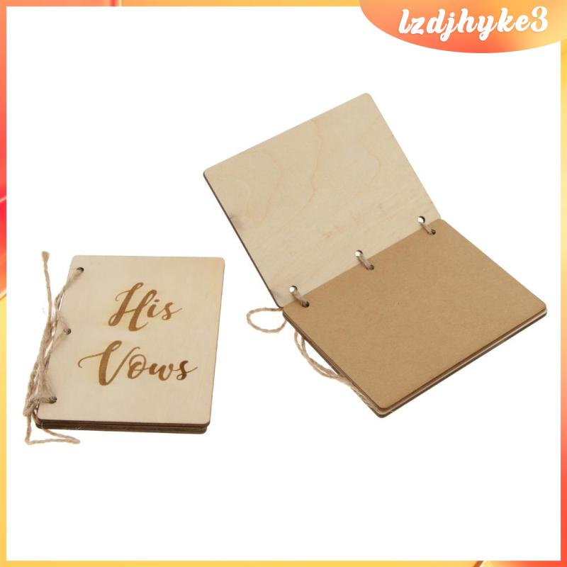 Bộ 2 Cuốn Sách Vow Booklets His / Her Vows Dùng Trang Trí Tiệc Cưới lzdjhyke3