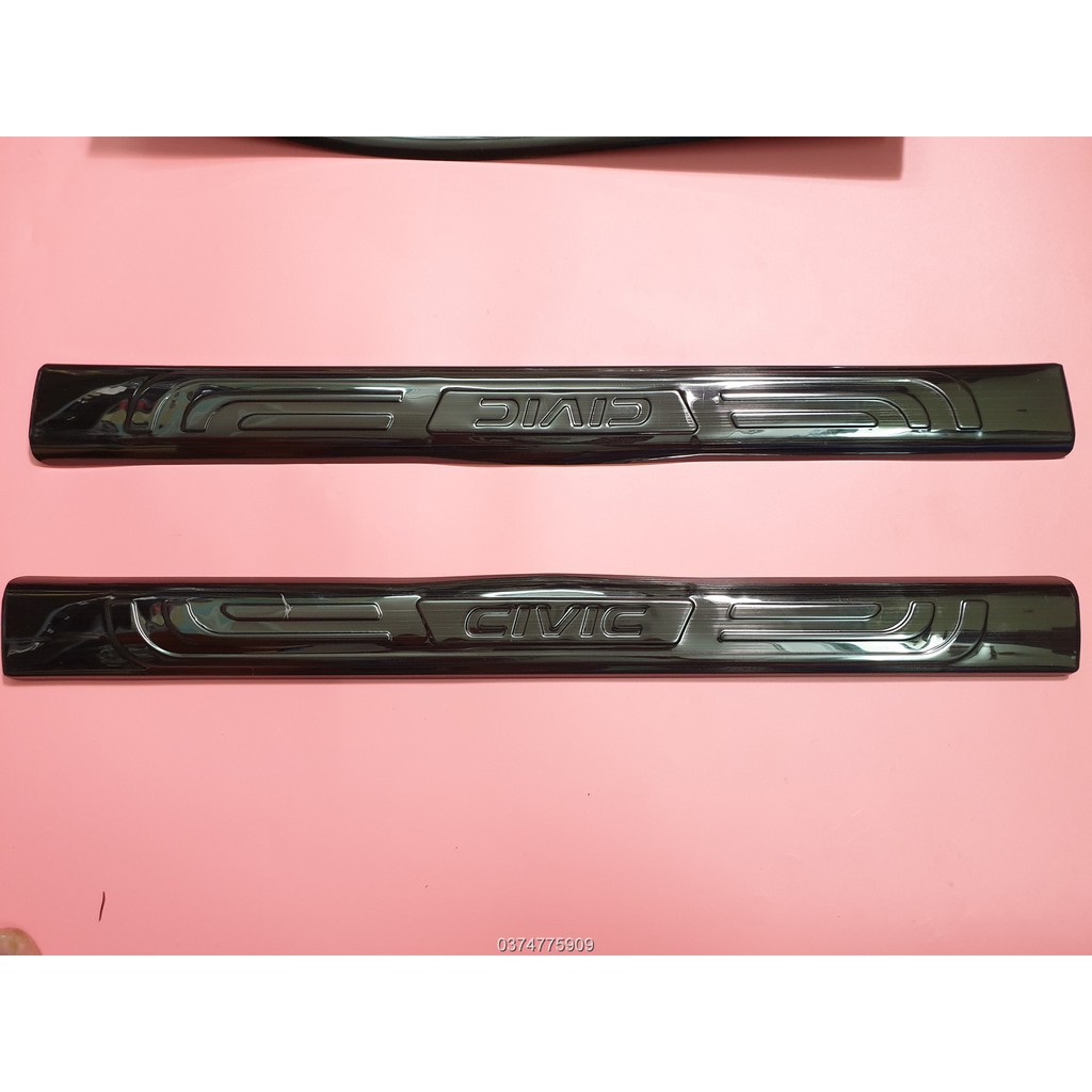 Ốp trang trí bậc cửa xe Honda CIVIC 2016-2019  mẫu titan