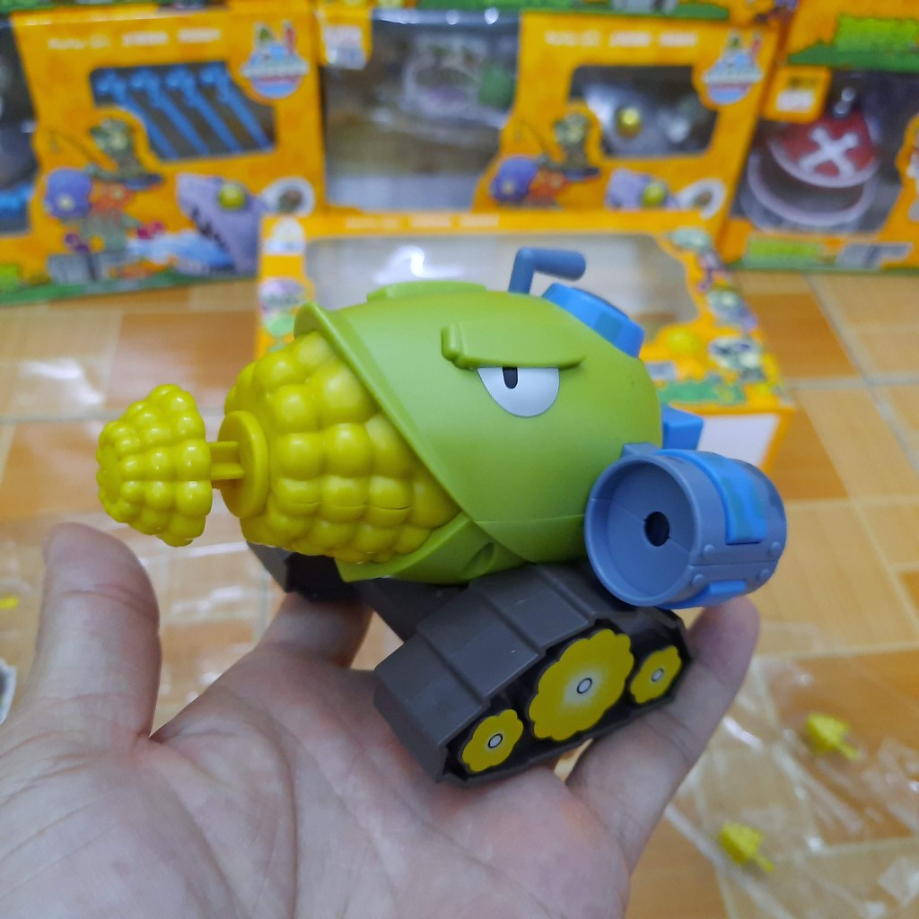 Đồ chơi Plants vs Zombies mô hình máy bắn ngô đồ chơi trẻ em hoa quả nổi giận