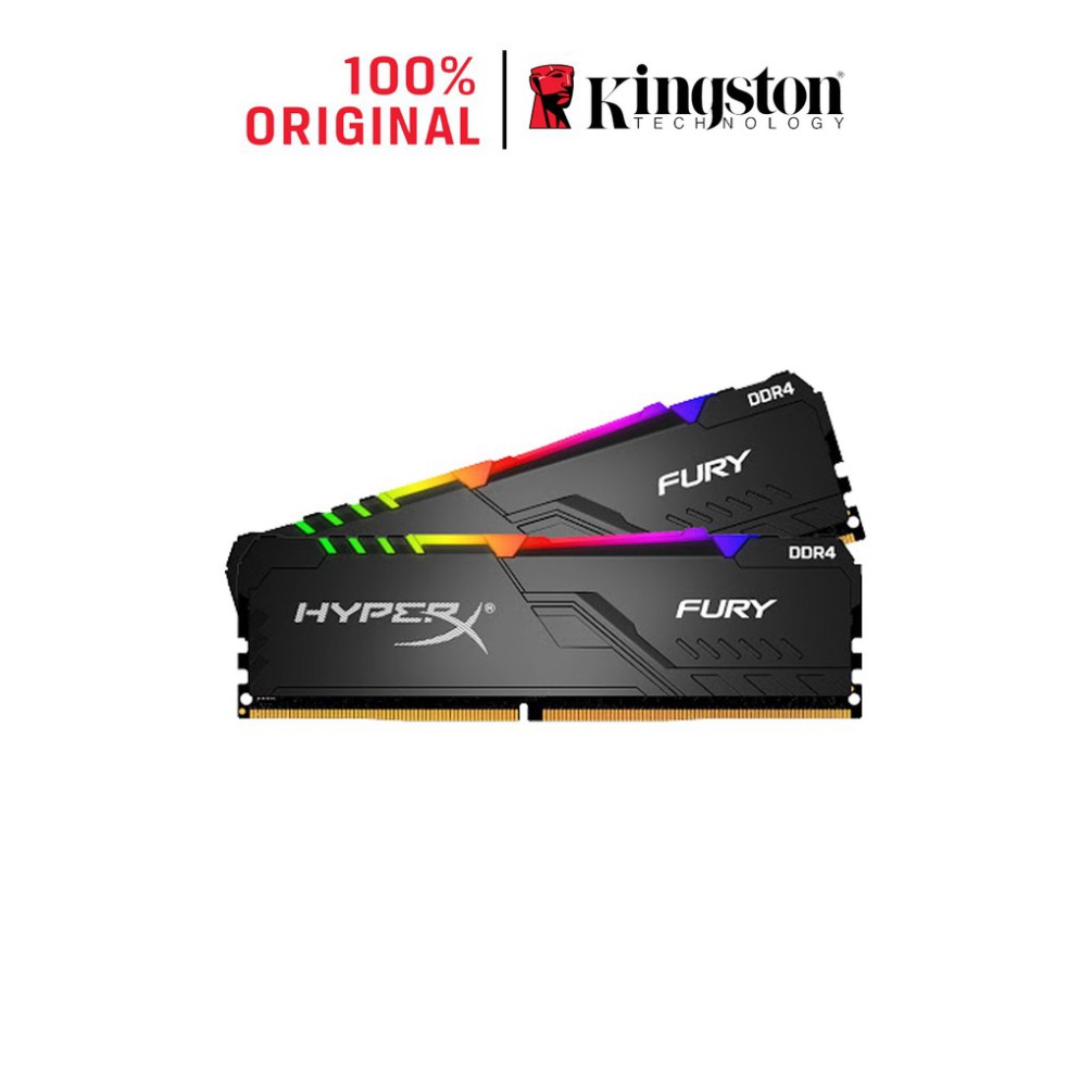 Ram PC Kingston HyperX Fury RGB 16GB 3200MHz DDR4 (Kit 2x8GB) - HX432C16FB3AK2/16