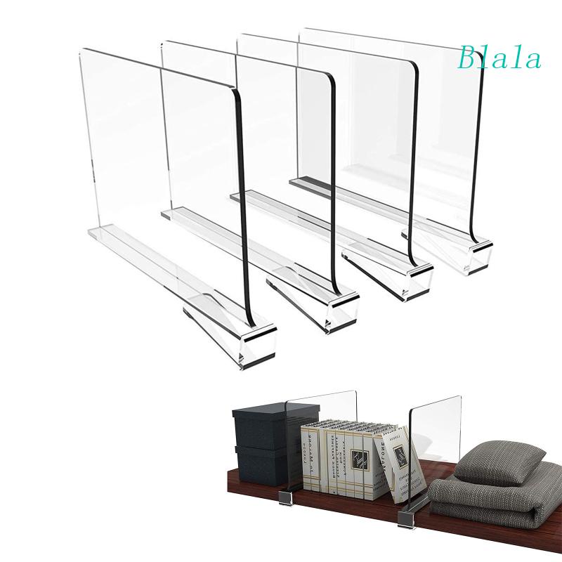 Set 4 Giá Đỡ Chia Ngăn Tủ Quần Áo Bằng Acrylic Tiện Dụng