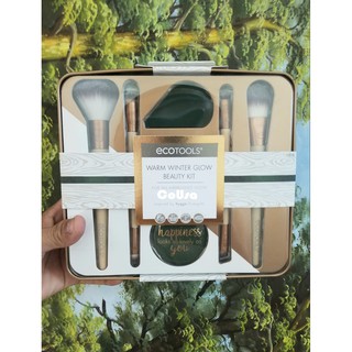 (Thanh lý) Bộ Cọ Trang Điểm Cơ Bản Ecotools Warm Winter Glow Beauty Kit Nhập Mỹ