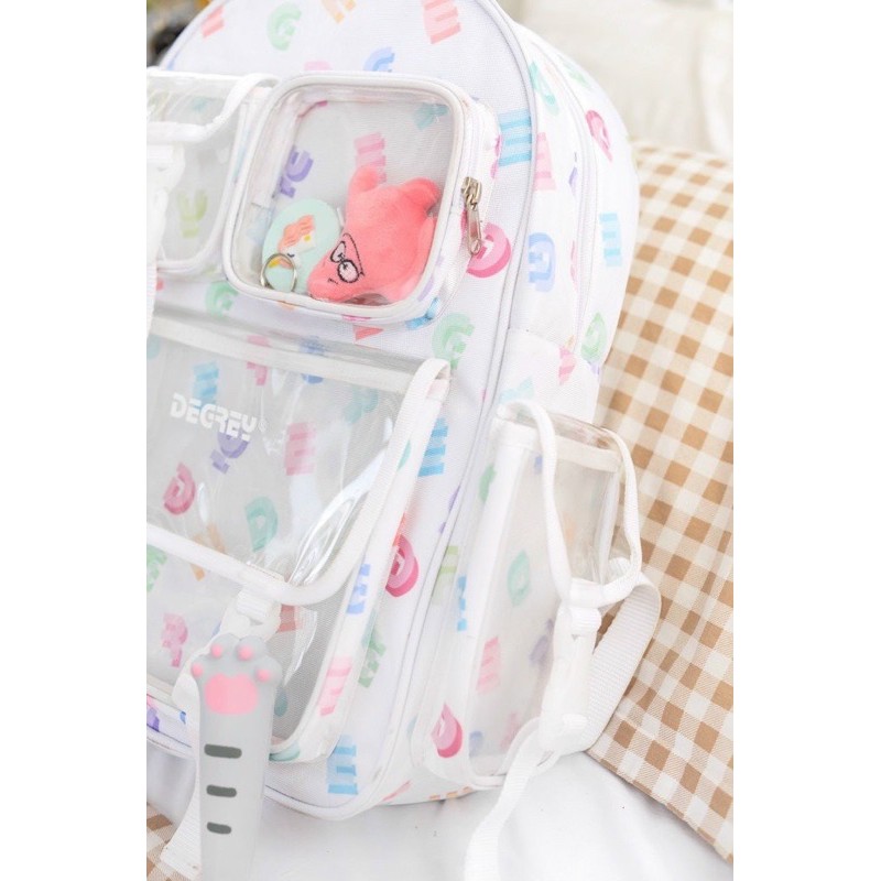 [Ảnh thật] Balo Degre.y Backpack hàng chuẩn như ảnh - Form dáng balo cứng siêu cute