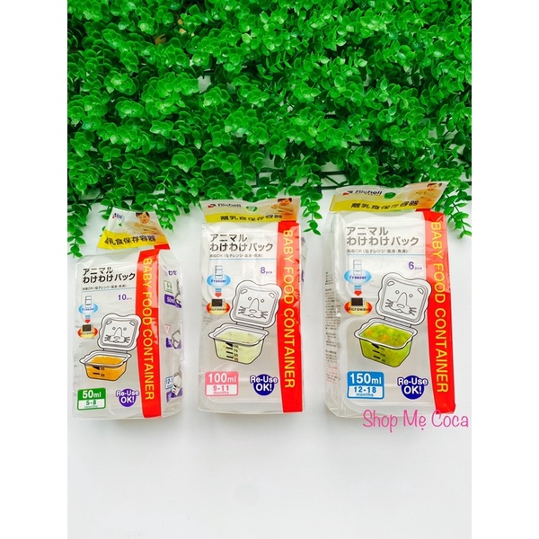 Khay trữ đông Richell - Bộ chia thức ăn Richell trữ đồ ăn dặm cho bé