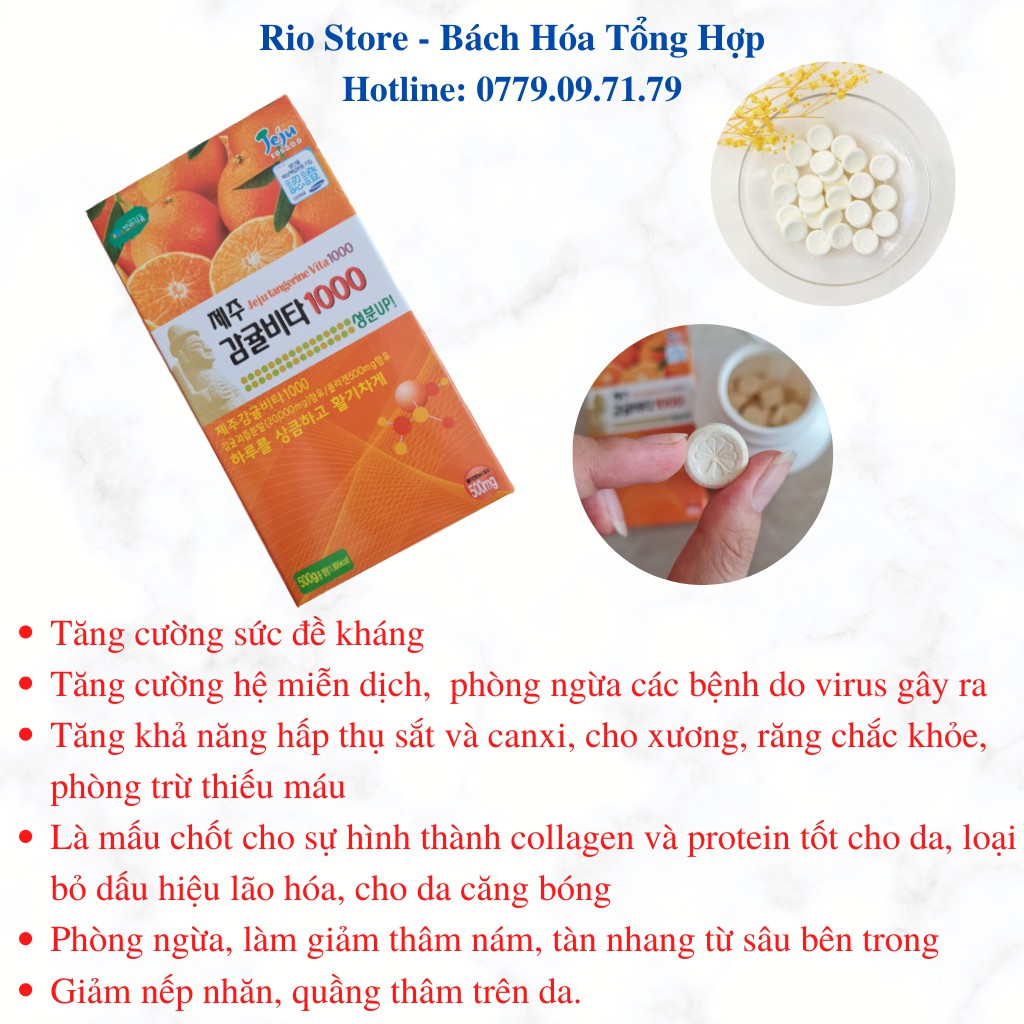 Kẹo ngậm Vitamin C Jeju Hàn Quốc