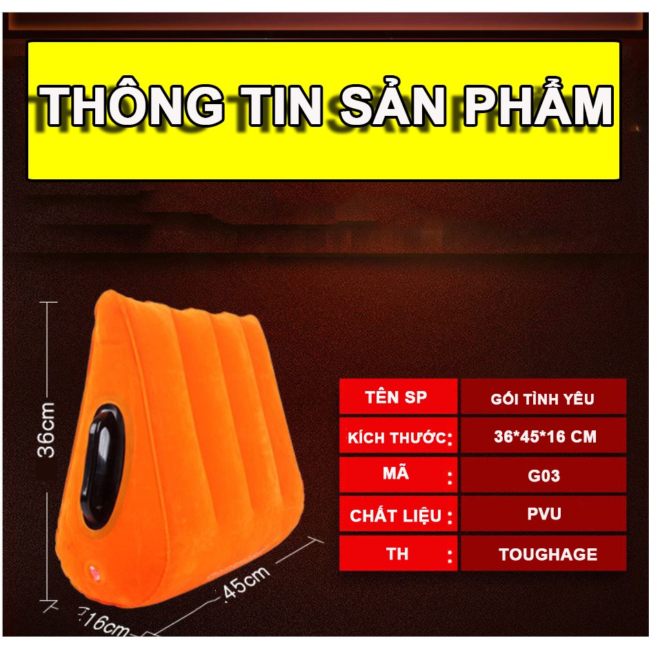 Gối Tình Yêu ⭐ Bơm Hơi CAO CẤP SIÊU BỀN TOUGHAGE NÂNG CAO CẢM XÚC TÌNH YÊU