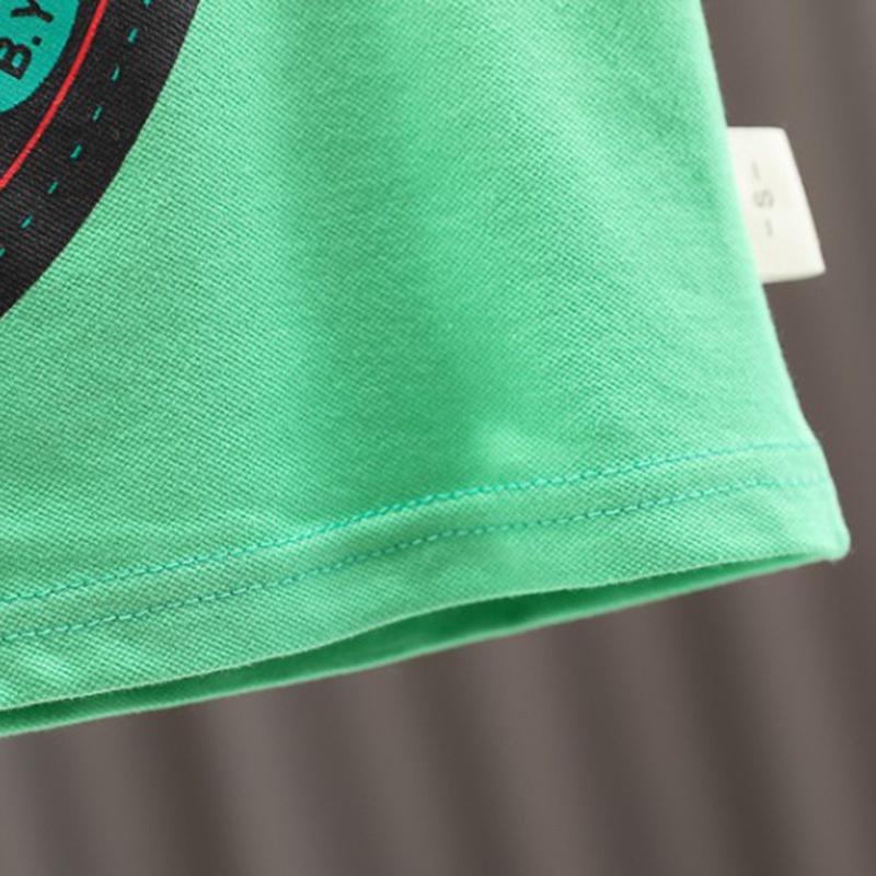 Bộ áo thun tay ngắn in hình hoạt hình + quần đùi denim thời trang mùa hè dành cho bé trai từ 0-4 tuổi