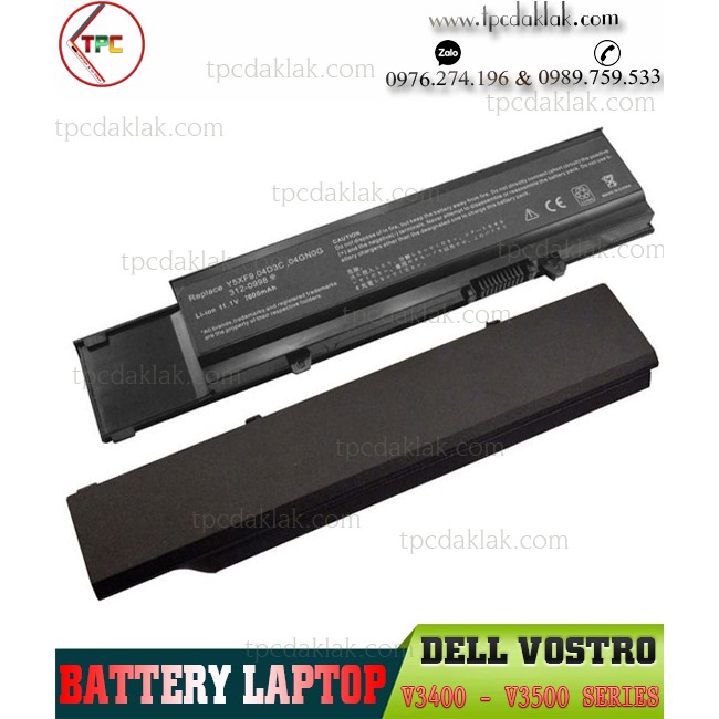 Pin Laptop Dell Vostro V3400, V3500, V3700 Series | Battery For Dell V3400, V3500, V3700
