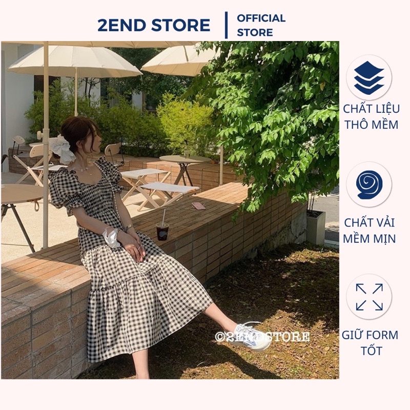 2END | Váy kẻ nữ dáng dài Vintage - Váy maxi kẻ nữ (Version 2)