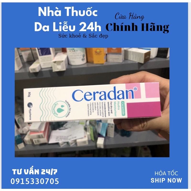 Ceradan Hydra Kem Làm Dịu Da Chống Hăm Tã Và Dưỡng Ẩm Cho Da Khô và Da Nhạy Cảm Tuýp 30gr/80gr Nhập Khẩu
