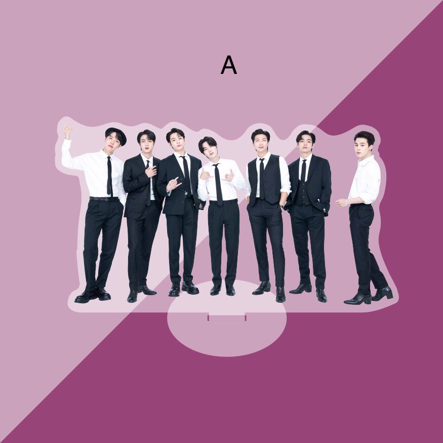 Giá Đỡ Hai Mặt Bằng Acrylic Để Bàn Nhóm Nhạc BTS Mẫu 1