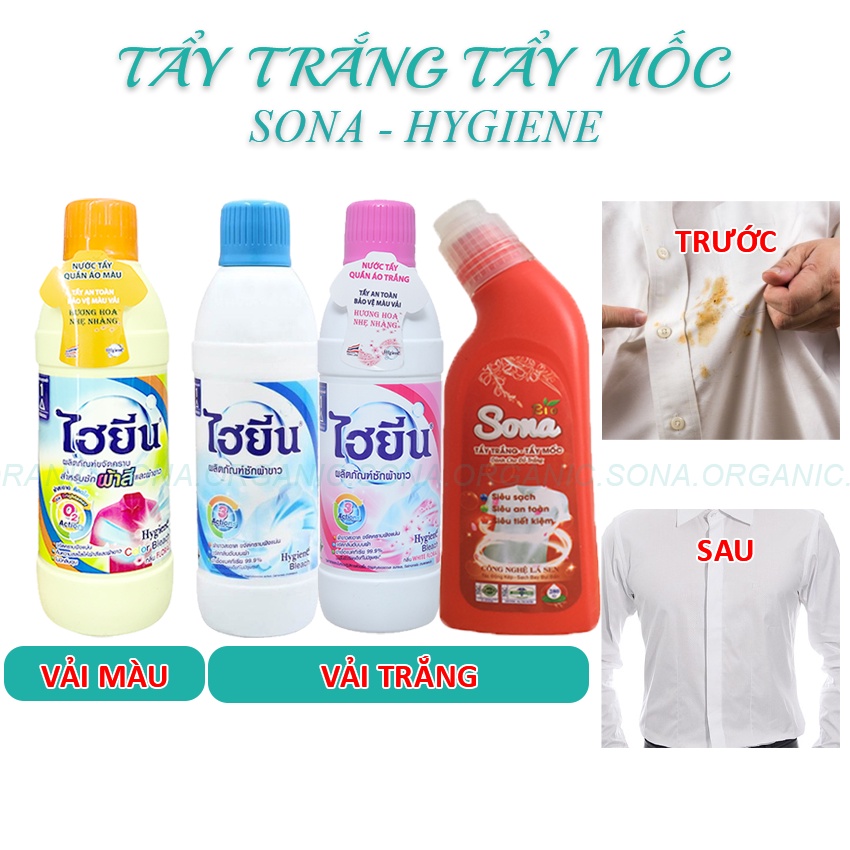 Tẩy Trắng - Tẩy Mốc SoNa/Hygiene 280ml/250ml