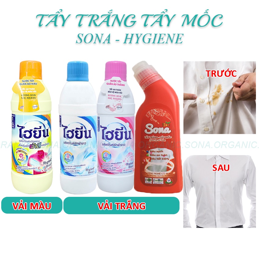 Tẩy Trắng - Tẩy Mốc SoNa/Hygiene 280ml/250ml