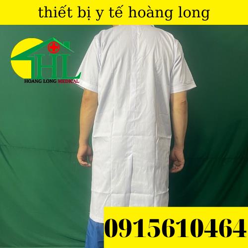 Áo bác sĩ - Áo Blue trắng Nam cộc tay dáng dài