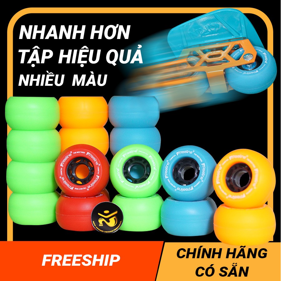 Bánh Xe Freeline skate chuyên nghiệp - Giảm Ma sát - tốc độ nhanh - CHÍNH HÃNG - bộ 4 cái