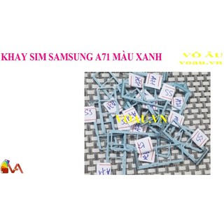 Khay sim samsung a71 màu xanh
