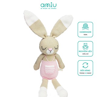 Gấu bông móc len Amigurumi cao cấp Amiu Việt Nam - Thỏ Bunny ngủ handmade - SP000107